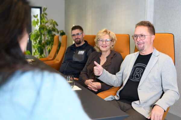 Foto vom Interview für Kundenmagazin mit Unternehmerfamilie Pusch