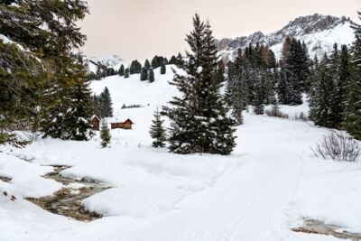 Fotograf:in Rostock beim Winterwandern im Naturpark Puez-Geisler